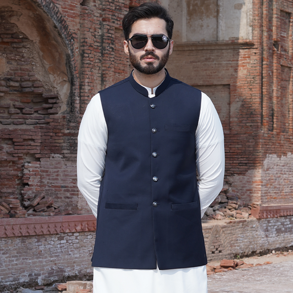 Dark Navy Blue - Mens Unstitched Fabrics Online