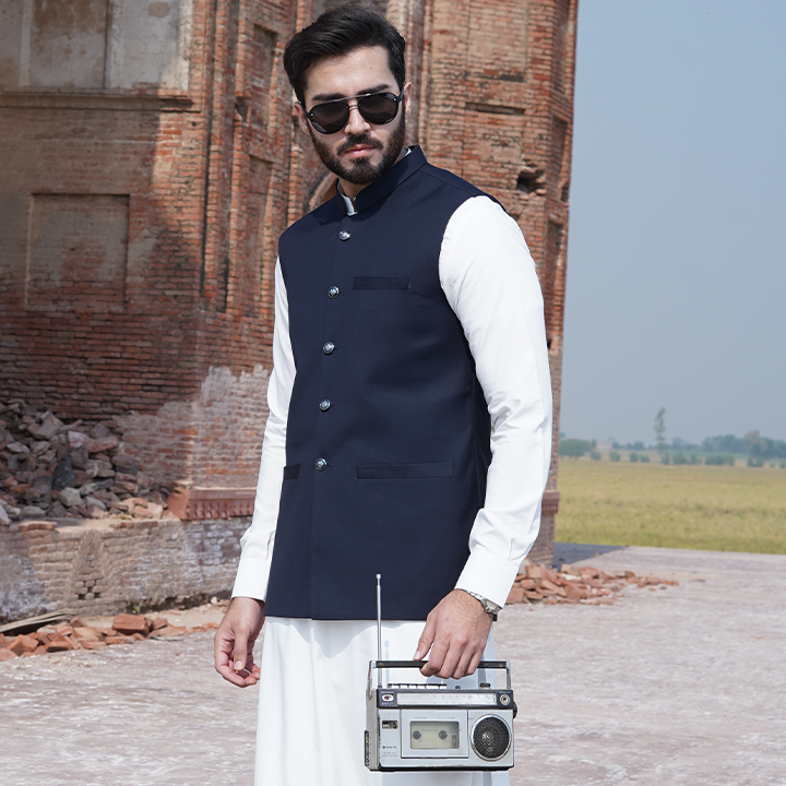 Dark Navy Blue - Mens Unstitched Fabrics Online