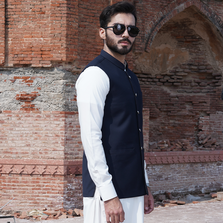 Dark Navy Blue - Mens Unstitched Fabrics Online