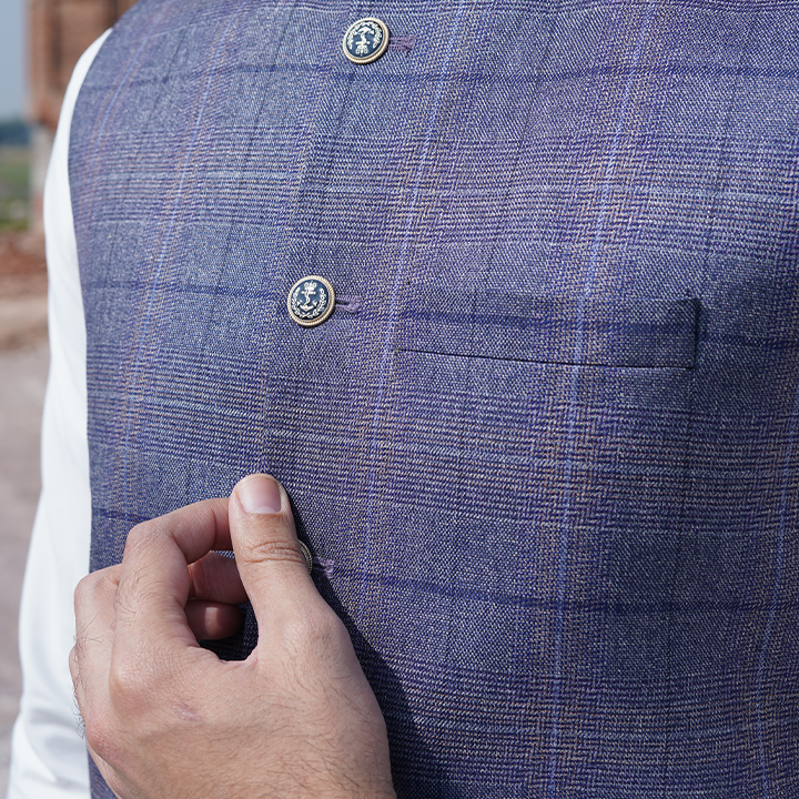 Tealish Blue - Mens Unstitched Fabrics Online