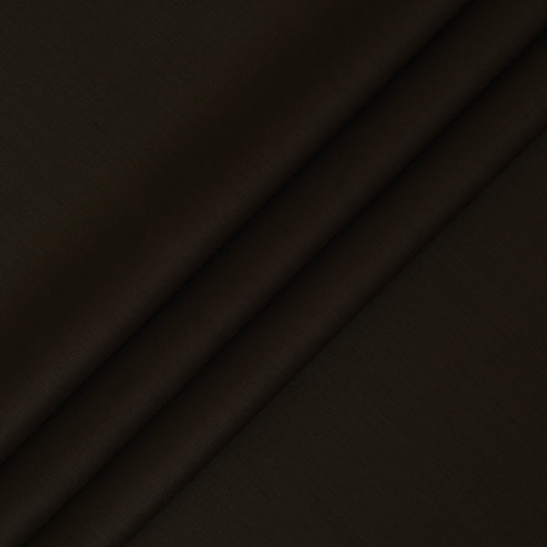 Super Fine Luxury Wool - Dark Brown - Mens Unstitched Fabrics Online