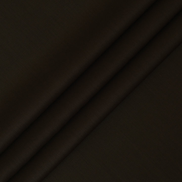 Super Fine Luxury Wool - Dark Brown - Mens Unstitched Fabrics Online