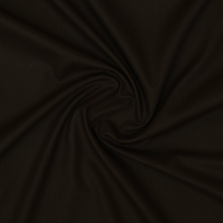 Super Fine Luxury Wool - Dark Brown - Mens Unstitched Fabrics Online