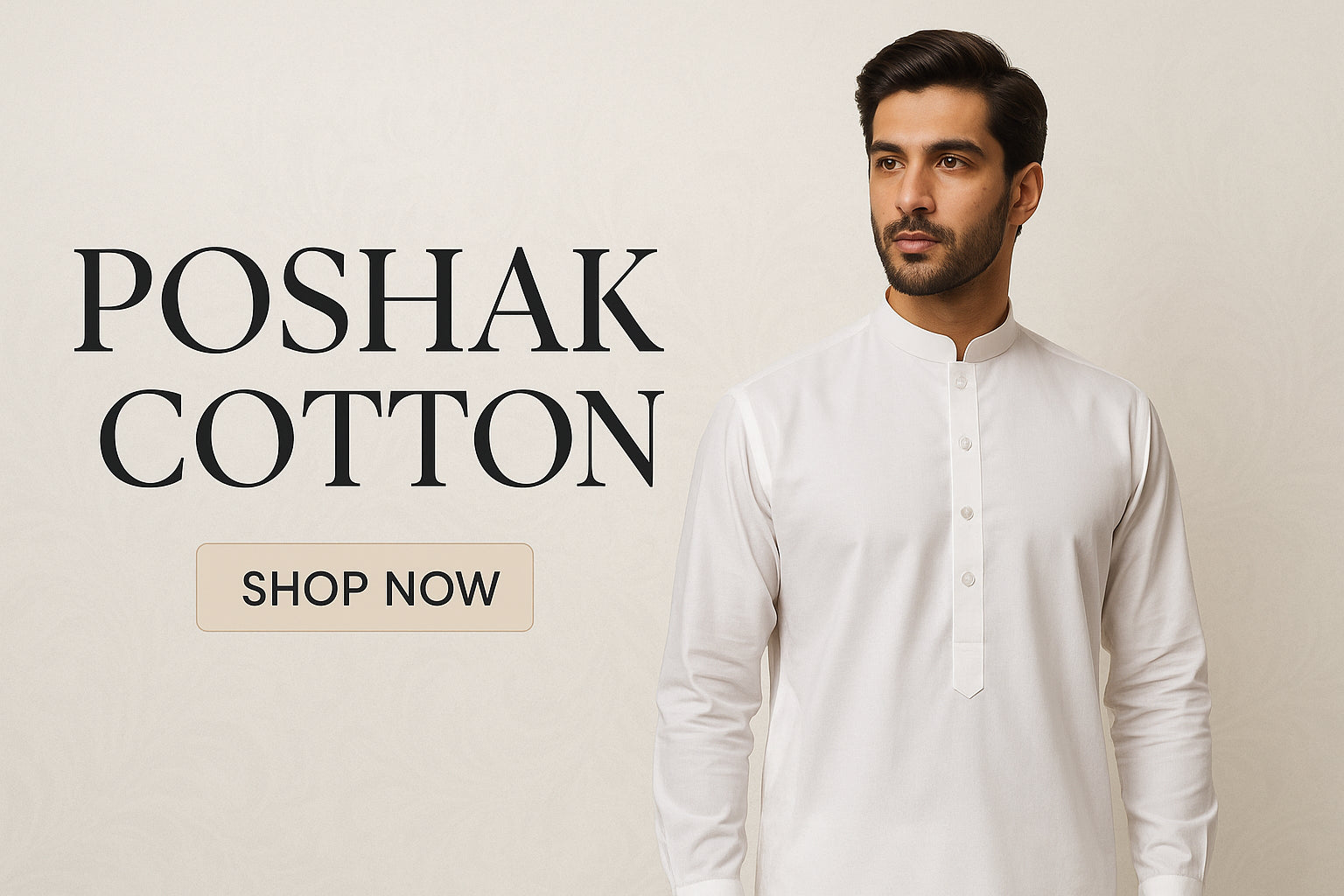 Poshak Cotton Banner with Shop Now